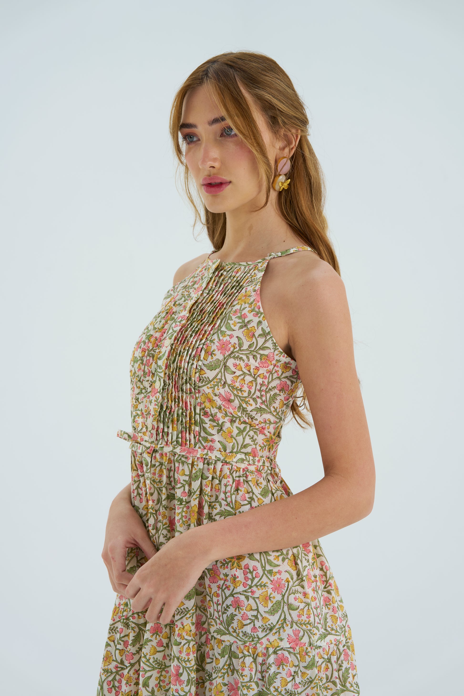 Chloe Midi Dress, women's floral dress, details