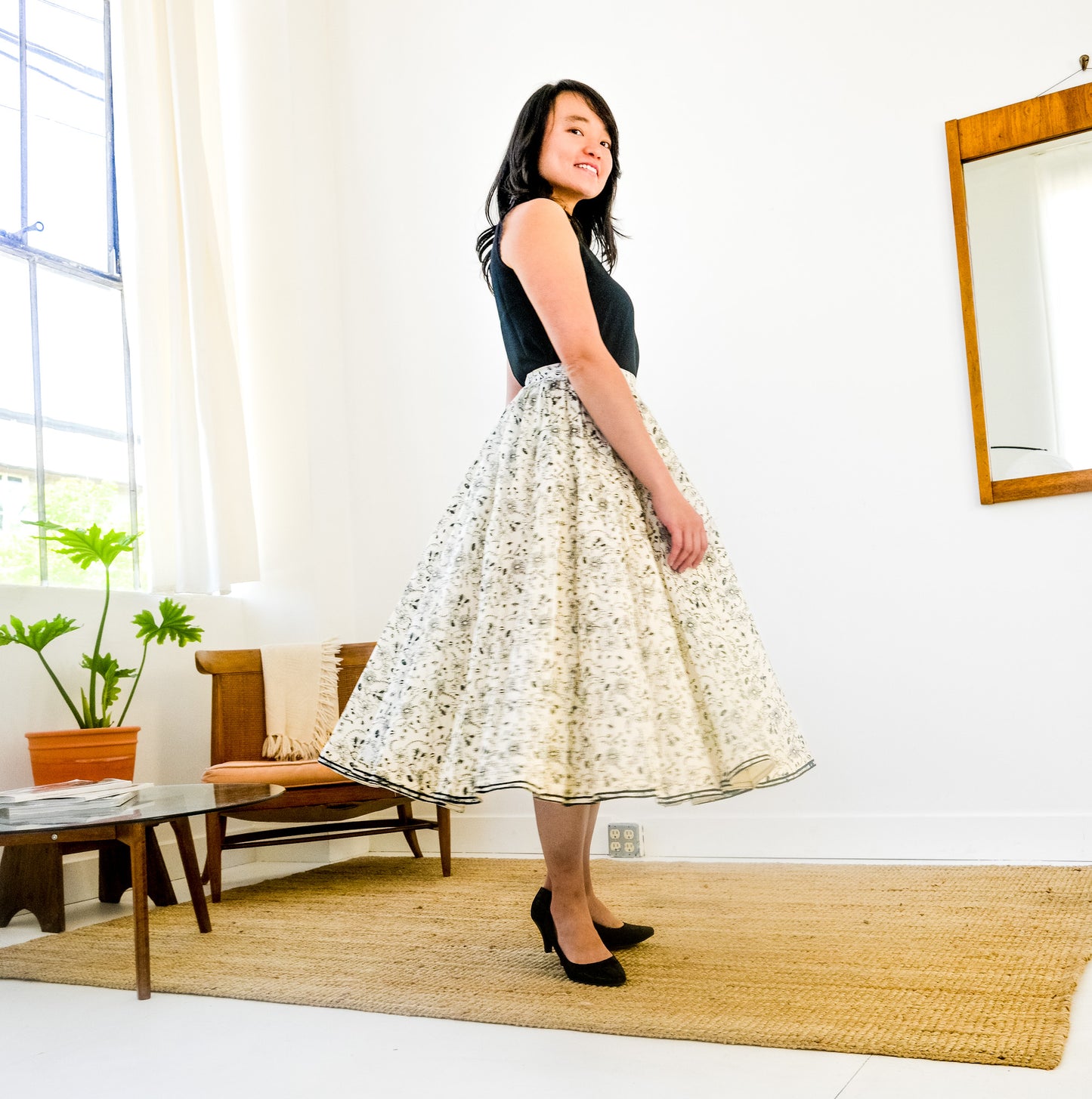 The Flared Skirt, Silk skirt, right side